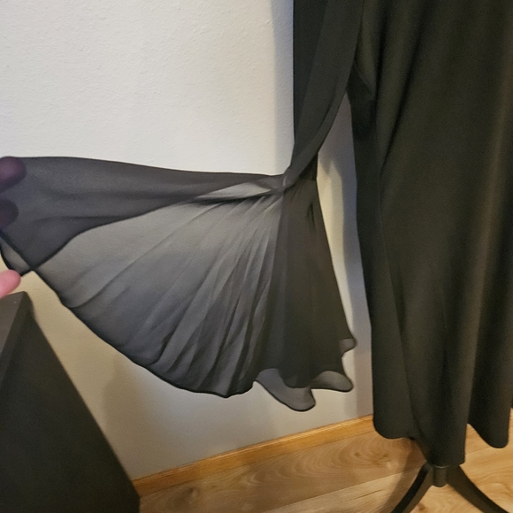 NWT MSK Womens Large Black Flared Sleeve Dress - Picture 7 of 7